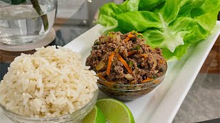 Asian Inspired Beef Lettuce Wraps