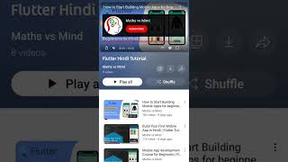 Create your First app with Flutter in Hindi #flutter #mobileapp #shorts
