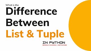 Difference between List and Tuple | In Hindi | Easy Tutorial