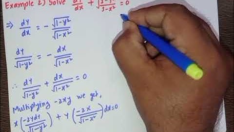 Solution of equation of form f1(x)dx+f2(y)dy=0