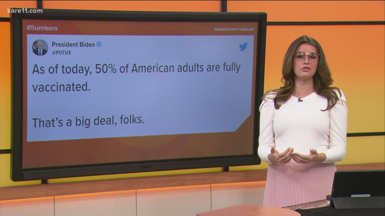 Report says that 50% of American adults are now fully vaccinated against COVID-19