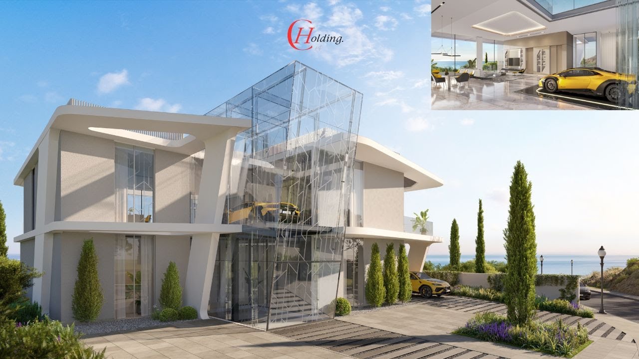 Limited Edition Residences Villas in Europe with a private car lift Designed by Lamborghini.
