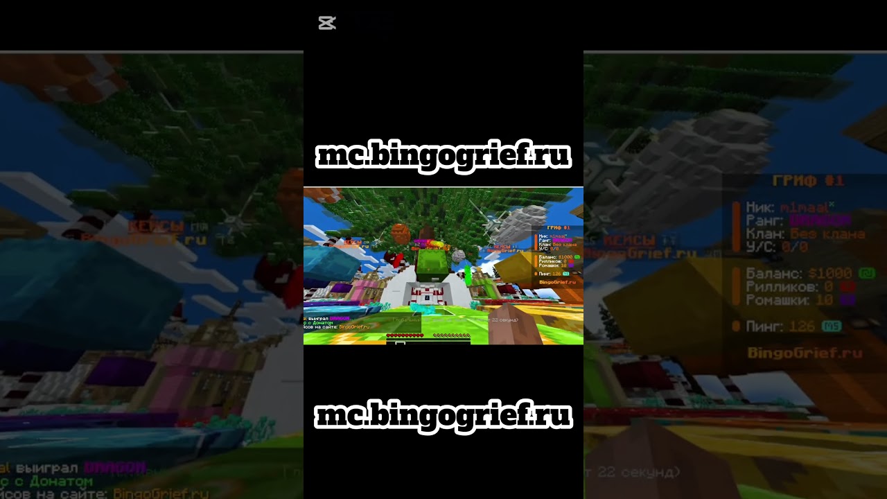 открыл 5 донат кейсов IP:mc.bingogrief.ru teg:bingogrief