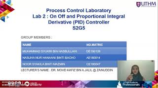 Lab 2 MKS - ON OFF and Proportional Integral Derivative (PID) Controller - S2G5