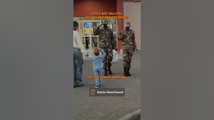 Heartwarming moment: Little boy salutes South African soldiers!
