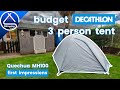 skandika zelt 4 personen Tunnelzelt Kemi für | Camping Zelt, 2 Schlafkabinen, 2 m Stehhöhe, wasserfest, 3000 mm Wassersäule, Frontwand versetzbar, Vorzelt Pack Option:12 Pieces NOIRMOUTIER 6-man canadian tent aurora