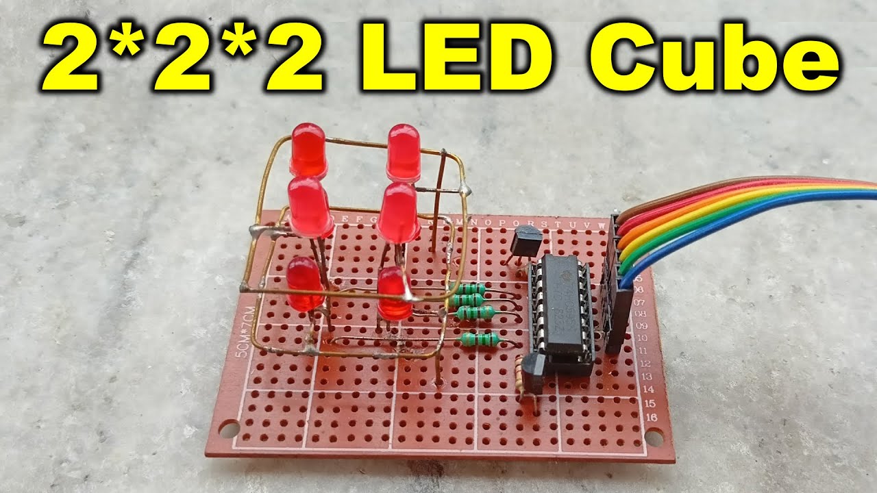 2*2*2 LED Cube | Arduino Project - YouTube