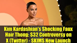 Kim Kardashians Shocking Faux Hair Thong 32 Controversy On X Twitter - Skims New Launch