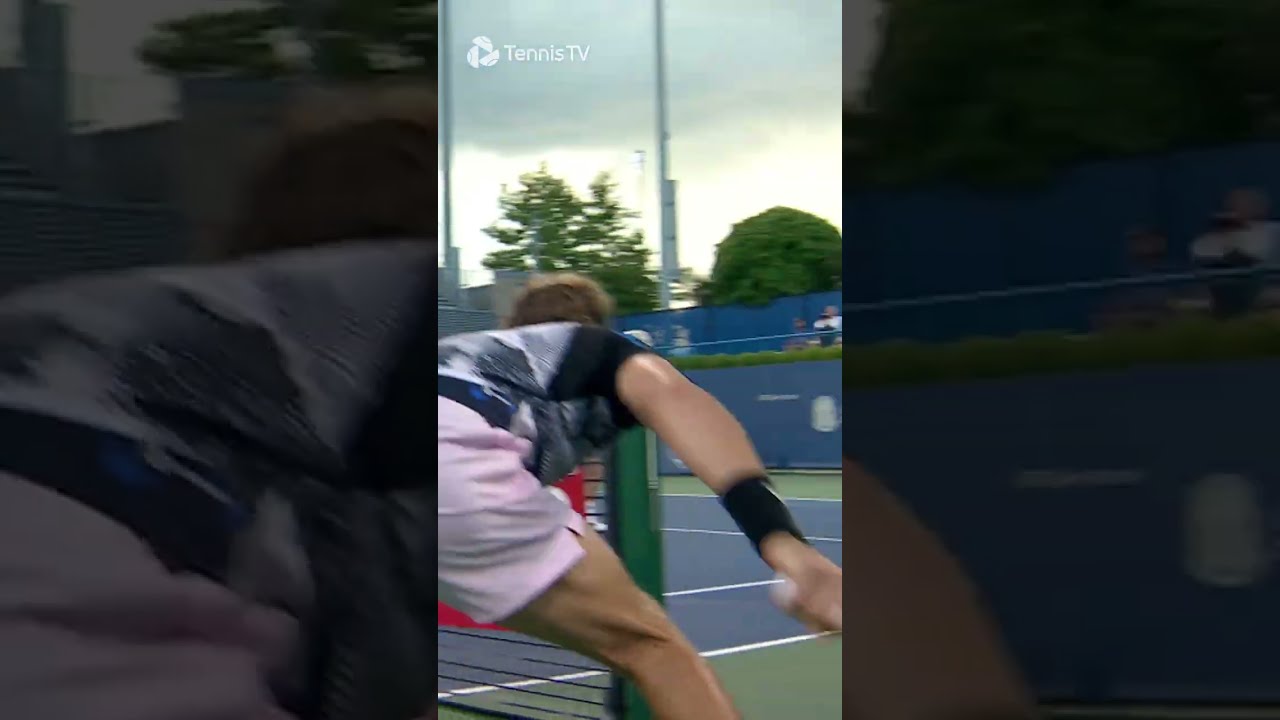 Stefanos Tsitsipas Goes Around The Net!