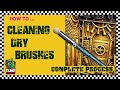 How to properly clean the drybrush paintbruses