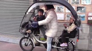 自転車の傘、合羽、ポンチョ、雨具、レインコートの子育てグッズ