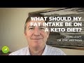 What should my fat intake be on a keto diet  dr eric westman