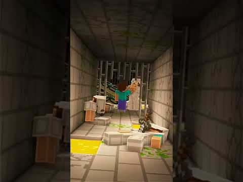 When Herobrine Guards the Portal | MINECRAFT #shorts #minecraft #animation