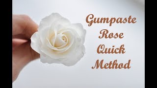 Gumpaste Rose Tutorial. Quick Mehtod.Fondant Rose. Роза из мастики просто.