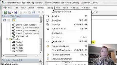 Excel Video 414 Debugging by Controlling Which Line of Code Runs Next