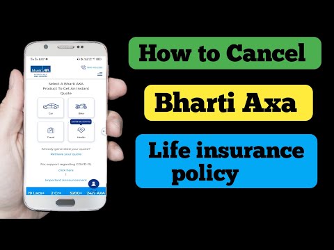 How to Cancel bharti axa life insurance policy