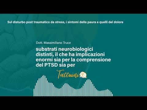 Video Taccuini - Sul disturbo post traumatico da stress, i sintomi della paura e quelli del dolore
