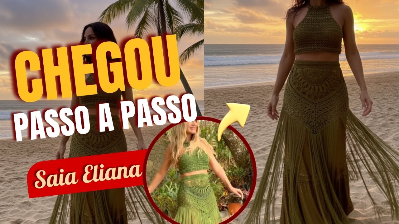 Saia crochê da Eliana passo a passo aula 1 base/ mandala 