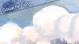 [ How to Use Gouache ] // ☁️ How I Paint Clouds in Gouache - Tutorial for Beginners ☁️