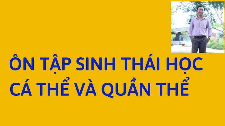 Cá thể trong hệ sinh thái là như thế nào