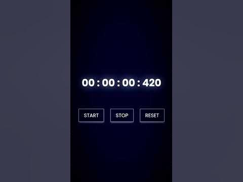 stop watch html and CSS JavaScript | animated stop watch | animated ...