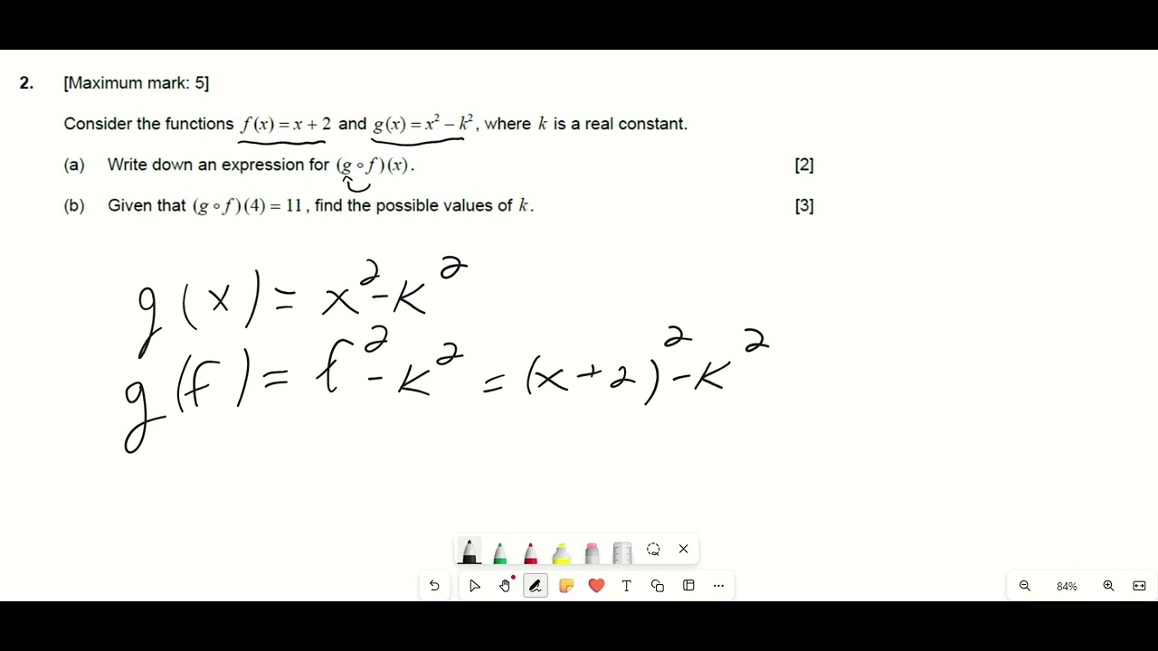 IB Math AA SL November 2023 TZ1 Paper 1 Question 2 - YouTube