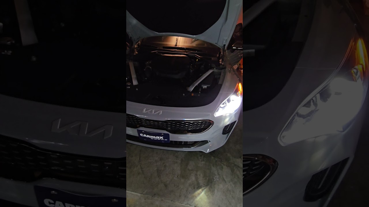 Kia Stinger cold air intake sound (before and after) 