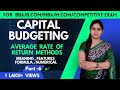 Accounting Rate Of Return | Average Rate Of Return | Capital Budgeting | Investment Decision