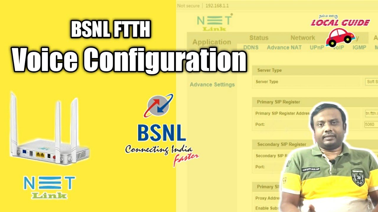 BSNL FTTH Voice Configuration