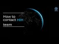 How to Contact the Hand in Hand Team on HiH Geospatial Platform