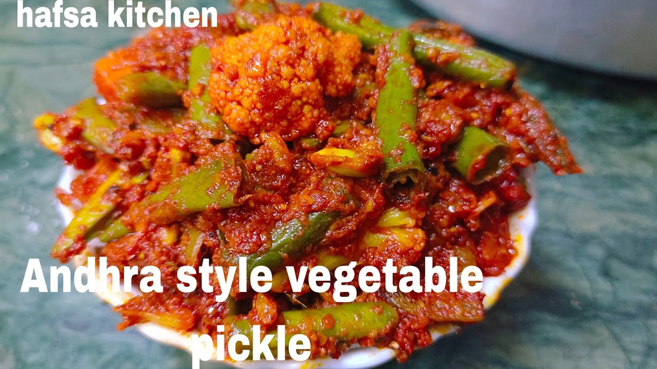 Andhra Style Tarkari Ka Achar Vegetable Pickle How To Make Easy