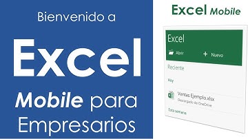 Bienvenido a Excel Mobile para Empresarios