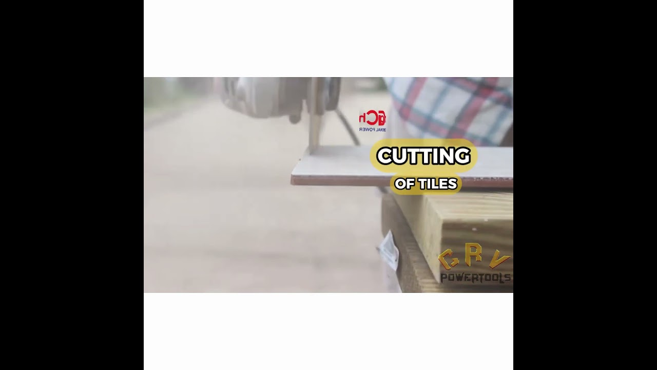 Cutting of tiles using DONG CHENG 710W Angle Grinder HeavDSM04-100B 