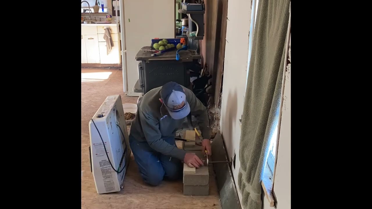 Installing gas heater in the farm house