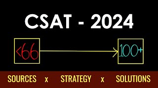 How to fix CSAT  |  UPSC 2024 Strategy for CSAT