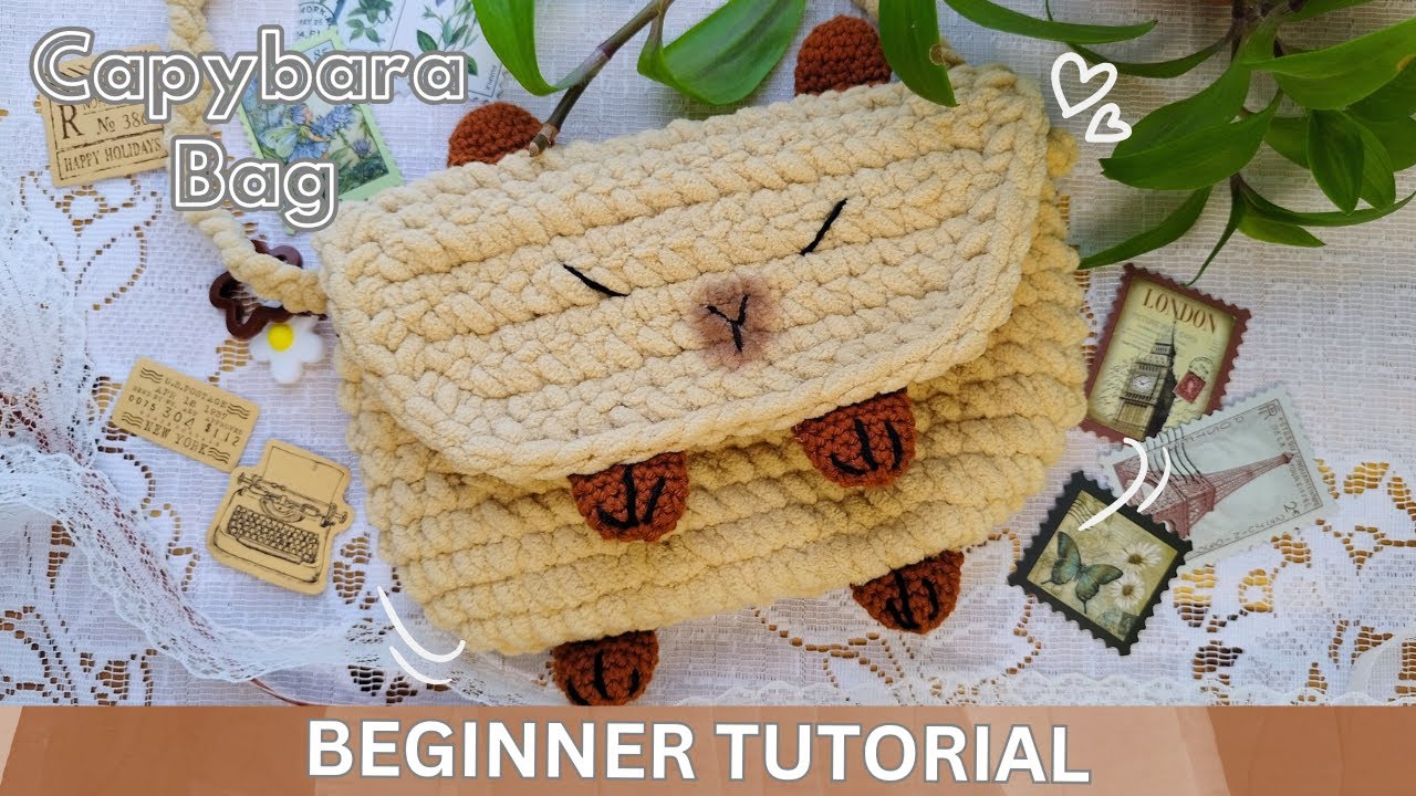 🌟🎒 Capybara Crochet Bag  – Full Tutorial from Start to Finish!