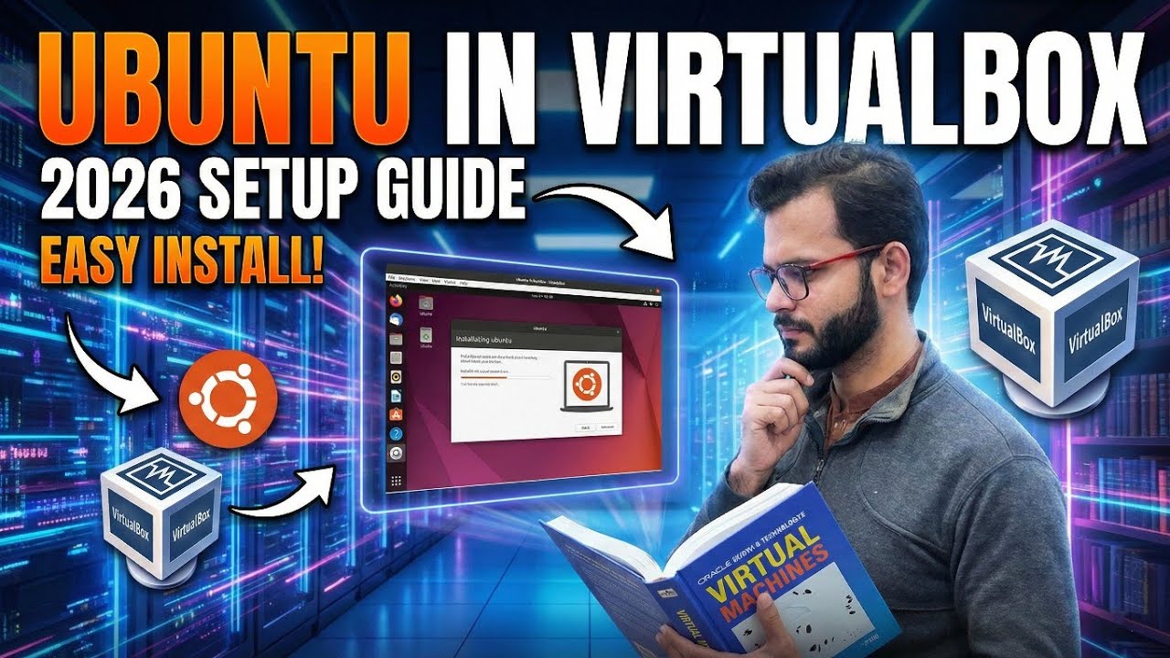 How to Install Ubuntu in VirtualBox |  Virtualbox Setup Guide 2026 (Urdu/Hindi) | VM kesa bnaein?