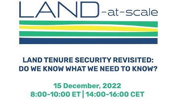 Land Tenure Security Revisited: Opening Session and Presentation of Study