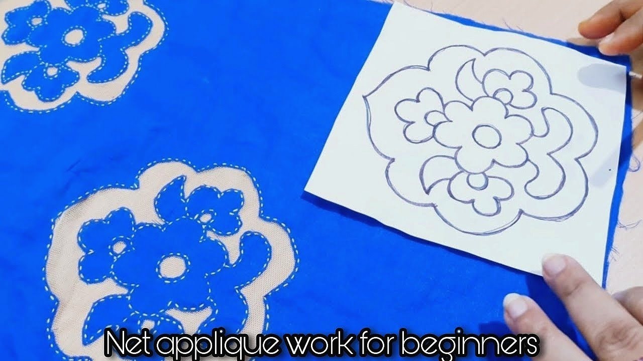 Ornar Design Ornar all over net Applique Design || Hand embroidery - YouTube