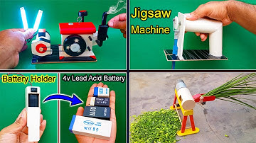 4 Mini Projects | Diesel Engine Generator Model | Mini Chaff Cutter | Battery Holder| Jigsaw Machine