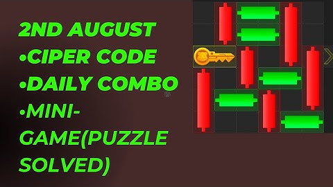 (2nd August) Hamster Kombat Mini-game puzzle solved, Daily cipher code and The Three Combo cards
