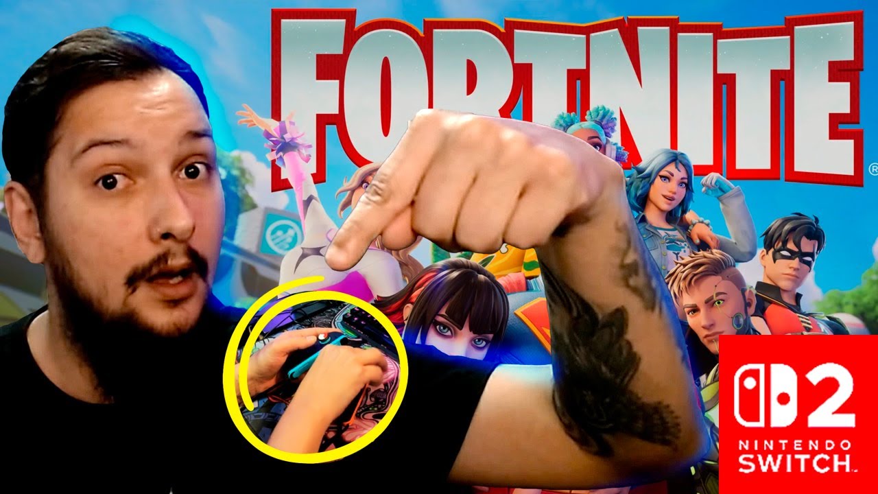 JOGUEI FORTNITE com o JOY-CON do NINTENDO SWITCH 2 como MOUSE! Deu ...