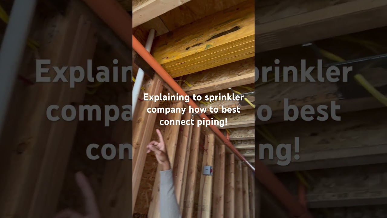 Explaining to sprinkler company how to best connect piping! 