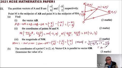 2021 KCSE MATHEMATICS PAPER 1 QUESTION 22
