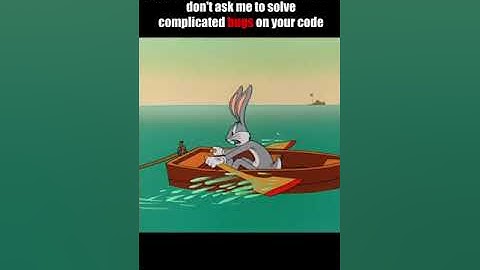 Developers solving programming or code bugs like Bugs Bunny