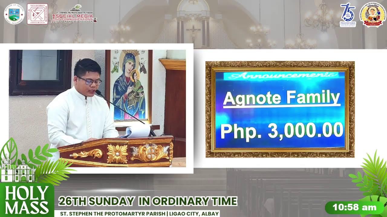 Holy Mass | 26TH SUNDAY IN ORDINARY TIME
