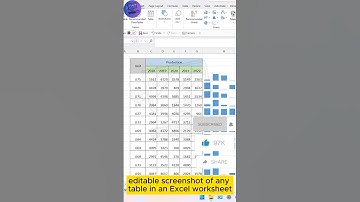 How to Take a Screenshot of Any Table in Excel  #excel #exceltips