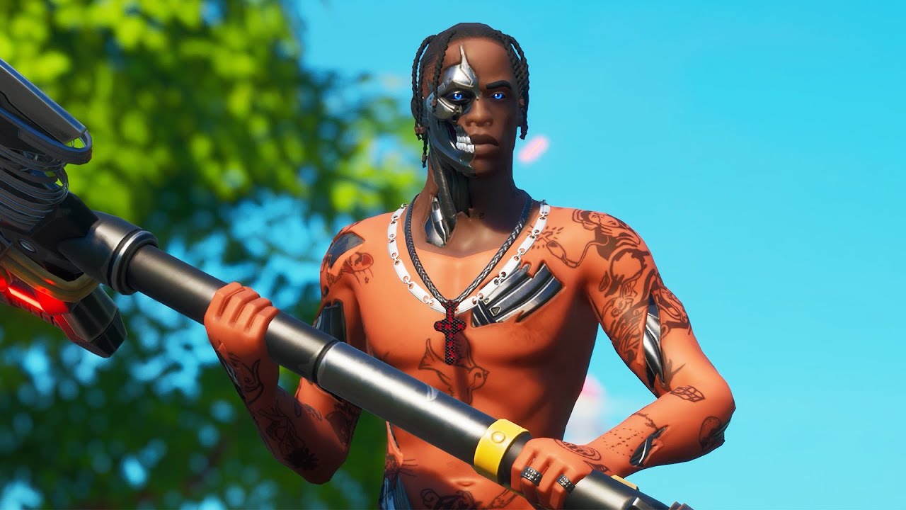 NEW Travis Scott Fortnite Skin Gameplay (Default & T-3500 ...