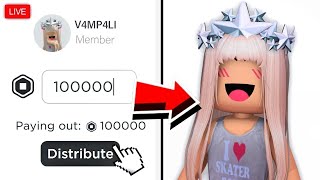 Giving 1,000 Robux to Every Viewer LIVE! (Roblox Free Robux)