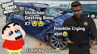 GTA 5:  Shinchan Destroy Bmw X7 😭 and everyone Almost killed😰😢Franklin cry 😭 Ps Gamester